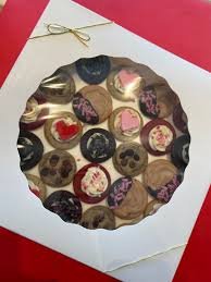 30 pack Valentine's Day Gift Box of 1/4 sized Cookies